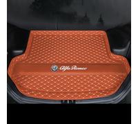 WHDPPP Tailored Car Boot Mat for Alfa Romeo Giulietta 2010-2021 | Leather Rear Trunk Liner with Raised Edges | All Weather Cargo Tray | Floor Guard Cover | Waterproof Protector Carpet, Brown