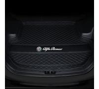 WHDPPP Tailored Car Boot Mat for Alfa Romeo Giulietta 2010-2021 | Leather Rear Trunk Liner with Raised Edges | All Weather Cargo Tray | Floor Guard Cover | Waterproof Protector Carpet, Black