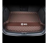 WHDPPP Tailored Car Boot Mat for MG HS 2018-2024 | Leather Rear Trunk Liner with Raised Edges | All Weather Cargo Tray | Floor Guard Cover | Waterproof Protector Carpet, Coffee