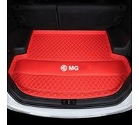WHDPPP Tailored Car Boot Mat for MG HS 2018-2024 | Leather Rear Trunk Liner with Raised Edges | All Weather Cargo Tray | Floor Guard Cover | Waterproof Protector Carpet, Red