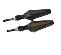 WHDsunQQ Motorcycle Turning Indicators Motorcycle Turn Signals 12 Light Flowing Water Blinker Flashing Indicator redTail Stop Signal White daytime running