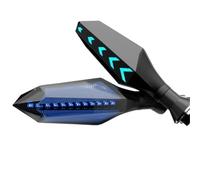 WHDsunQQ Motorcycle Turning Indicators Motorcycle Turn Signals Light Bright Arrow Flowing Water Blinker White/Red/Blue + Yellow Indicators