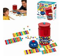 WHDYJZD Fast Bead Grabbing Game, Colour Line Board Game, Match Colour Bingo Game Set with 90 Beads & 6 Code Cards, 1 Bell & Bead Can for Group Party and Family 2-4 Players