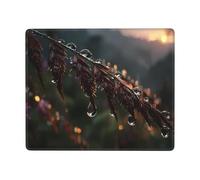 Wheat After Rain Non-Slip Mouse Pad Seven by Nine Inch Horizontal Design for Office Gaming and Laptop Use