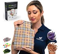 Wheat Bag Microwave w/Classic Bottle Shaped - Microwave Heat Pack for Pain Relief (30x22 cm) - Heat & Cold Pad Microwavable - Washable Cover, 100% Cotton Fabric & Lavender