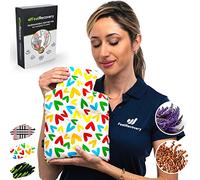 Wheat Bag Microwave w/Classic Bottle Shaped - Microwave Heat Pack for Pain Relief (30x22 cm) - Heat & Cold Pad Microwavable - Washable Cover, 100% Cotton Fabric & Lavender