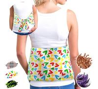 Wheat Bags for Back Pain Relief - Microwave Heat Pads for Lower Back (60x20 cm) - Heat and Cold Pack Microwavable - Washable Cover, 100% Cotton Fabric and Lavender (Hearts)