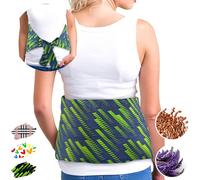 Wheat Bags for Back Pain Relief - Microwave Heat Pads for Lower Back (60x20 cm) - Heat and Cold Pack Microwavable - Washable Cover, 100% Cotton Fabric and Lavender
