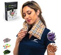 Wheat Bags for Neck Pain Relief - Neck Warmer Microwave (60x15 cm) - Heating Pads Microwave - Hot & Cold Pack Microwavable - Washable Cover, 100% Cotton Fabric & Lavender