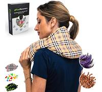 Wheat Bags for Neck & Shoulder Pain Relief - Neck Warmer Microwave (60x22 cm) - Hot & Cold Pack Microwavable - Washable Cover, 100% Cotton Fabric and Lavender