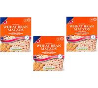 Wheat Bran Matzos 300g Pack of 3,Each cracker is low in fat and salt, making them a lighter choice for everyday snacking.