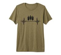Wheat Crops Heartbeat Farm Animal Husbandry Premium T-Shirt