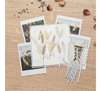 Wheat Die Cuts for Card Making, Plant Carbon Steel Cutting Dies, Metal Die Cutting Mold, Scrapbooking Dies, DIY Etched Embossing Stencil for Craft