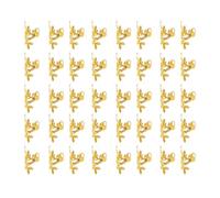 Wheat Ear Braid Hair Cuffs, Alloy, 40-Piece, Gold, Silver, Multi-Color Golden