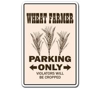Wheat Farmer Parking Farm Tractor Grain Hay Corn Crops Beans 8X12 Inches