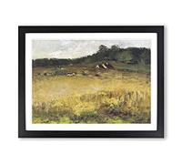 Wheat Field By William Merritt Chase Classic Painting Framed Print | A4 Black Framed Wall Art | Ready to Hang | Classic Historical Picture | Living Room Bedroom Lounge Office