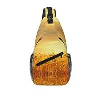 Wheat Field Crossbody Sling Bag Crossbody Shoulder Chest Bag Shoulder Strap Waist Fanny Pack Men Women