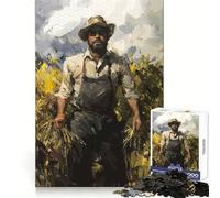 Wheat Field Farmer for Adults 1000 Piece Jigsaw Puzzle Sharp Mind Calm Downtime Crisp Cut Memorable Gift (50x75cm)