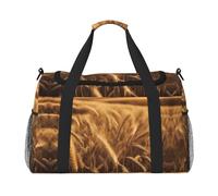 Wheat Field Foldable Travel Duffel Bag Tote Carry On Luggage Bag For Weekend Getaways, For Spontaneous Trips, Black, One Size, Black, One Size