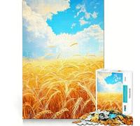 Wheat Field Jigsaw Puzzles for Adults 1000 Think Boost Game Precise Interlock Structure Easy to Learn Family Enjoyment (50x75cm)