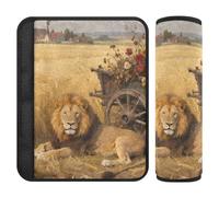 Wheat Field Lion Brown 2 Pack seat Belt Cushion Shoulder Strap, Protects Your Neck and Shoulders, seat Belt Pads for Sedan