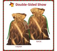 Wheat Field print Drawstring Gift Bag for Wedding Party Birthday Unique Present Bag Reusable Canvas Bag,1 Piece M