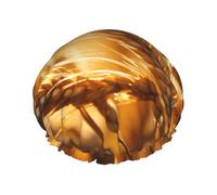 Wheat Field print Stylish Shower Cap Reusable Shower Cap Women Large Shower Cap for Braids Long Hair