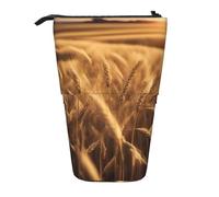 Wheat Field Print Telescopic Adjustable Pencil Case Lightweight Organizer for Office Travel Pen Bag