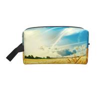 Wheat Field Prints Makeup Bags for Women Girls Large Capacity Zipper Cosmetic Bag Travel Toiletry Bag Organizer with Handle