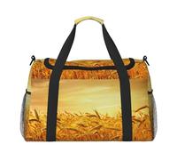 Wheat Field Travel Duffel Bag Large Foldable Waterproof Overnight Bag Beach Swim Bags Pool Sports Gym