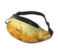 Wheat Field Waist Bag Bumbags for Men Women, Print Polyester Waist Pack for Travel Walking Sport with Adjustable Strap