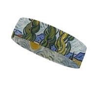 Wheat Fields and Cypress Trees Headbands for Women & Men Sports Headband, Fits All Head Sizes, Ultra Absorbent & Non-Slip Sweatband for Running, Yoga, Gym