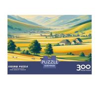 Wheat Fields for Adults Fun Jigsaw Puzzles 300 Piece Cattle Stress Relief Toy Education Game Toy Intellectual Game Home Decoration Challenge Educational 300pcs (40x28cm)