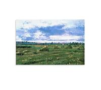 Wheat Fields with Stacks Van Gogh Arles Canvas 3D Prints Artwork Paintings on Canvas Wall Art 3D Effect Wall Art Posters & Prints Modern Painting Home Office Decorations 24x36inch(60x90cm)