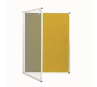 Wheat Fully Fire Retardant Lockable Notice Board [2 Locks] - Tamperproof Display Board [14 Colours] [6 Sizes]