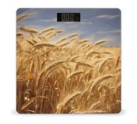 Wheat Harvest Scale for Body Weight LED Display Sturdy Tempered Glass Digital Bathroom Scale Anti-Slip Highly Accurate Digital Weighing Machine for People 400lb Capacity
