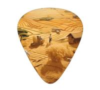 wheat harvest Wear-resistant guitar picks for guitar, bass, electric guitar, ukulele, thin, medium, heavy, 12-piece guitar picks