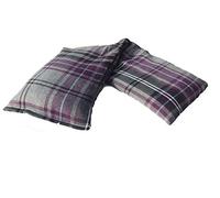 Wheat Heat Pack Cotton Tartan Microwave Wheat Bag Unscented, Purple