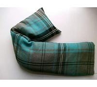 Wheat Heat Pack Cotton Tartan Microwave Wheat Bag Unscented, Turquoise