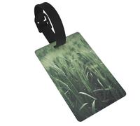 Wheat in the Field Luggage Tags for Suitcases, PVC Suitcase Tag with Secure Strap Suitcase Identifier with Privacy Name Card for Travel Bag Tags Personalized Baggage Tag for Women Men