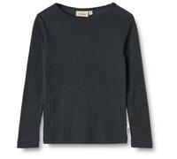 WHEAT - Kid's Wool Silk T-Shirt L/S Alfie - Merino longsleeve size 104, black
