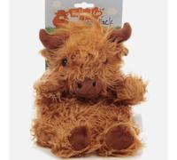 Puckator Highland Coo Cow Microwavable Plush Wheat & Lavender Heat Pack - Heating Pads - Hot and Ice Cold Cool Pack Packs Bag for Sport Injuries Knee Back Pain - Bed Warmer - Wellness Health Products