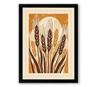 Wheat Sheaf Botanical Framed Wall Art Print A1 (84.1×59.4cm) Black, Wall Decor for Living Room, Bedroom, Office & Home, Ready to Hang, Art Gift