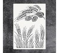 Wheat Sheaf Design Wall Stencils Template Reusable Spray PaintStencils for Craft Painting On Wood Craft Canvas Walls Wood Furniture Decorations DIY Scrapbooking