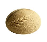 Wheat Texture Business Card Stand, Printed Sourdough Bread Holder, 4.5 Inch Artisan Display, Premium Eco Friendly Polymer, Realistic Aesthetic with Golden Crust Finish, Decor for Bakery Shop