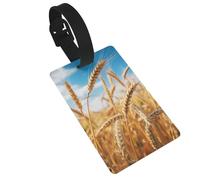 Wheat Under the Sky Luggage Tags for Suitcases, PVC Suitcase Tag with Secure Strap Suitcase Identifier with Privacy Name Card for Travel Bag Tags Personalized Baggage Tag for Women Men