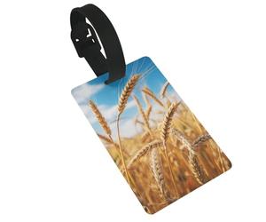 Wheat Under the Sky Luggage Tags for Suitcases, PVC Suitcase Tag with Secure Strap Suitcase Identifier with Privacy Name Card for Travel Bag Tags Personalized Baggage Tag for Women Men
