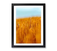 Wheatfield In Germany Painting Modern Framed Print | A3 Black Framed Wall Art | Ready to Hang | Modern Historical Picture | Living Room Bedroom Lounge Office
