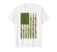 Wheatfield Stars American Pride Design for Wheat Farmers Value Graphic T-Shirt, Men, White, L