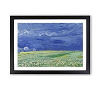 Wheatfield Under Thunderclouds by Vincent Van Gogh Framed Print Black A2